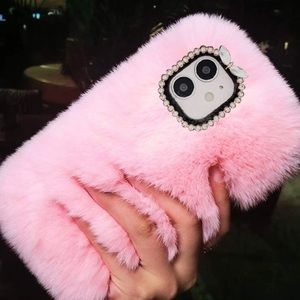 Pink soft Fluffy IPhone Case